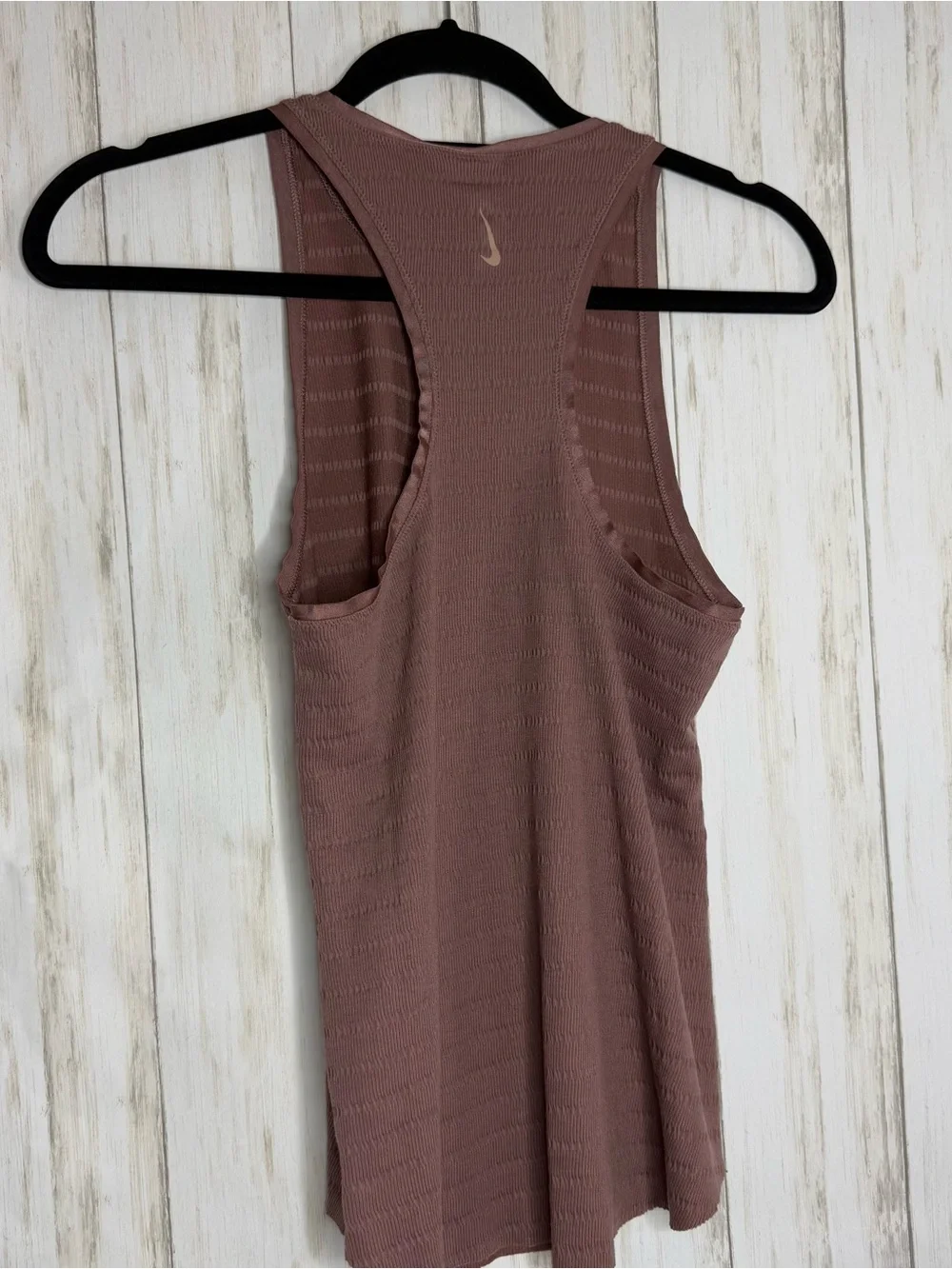 Nike Ribbed Tank Top in Dusty Mauve Small